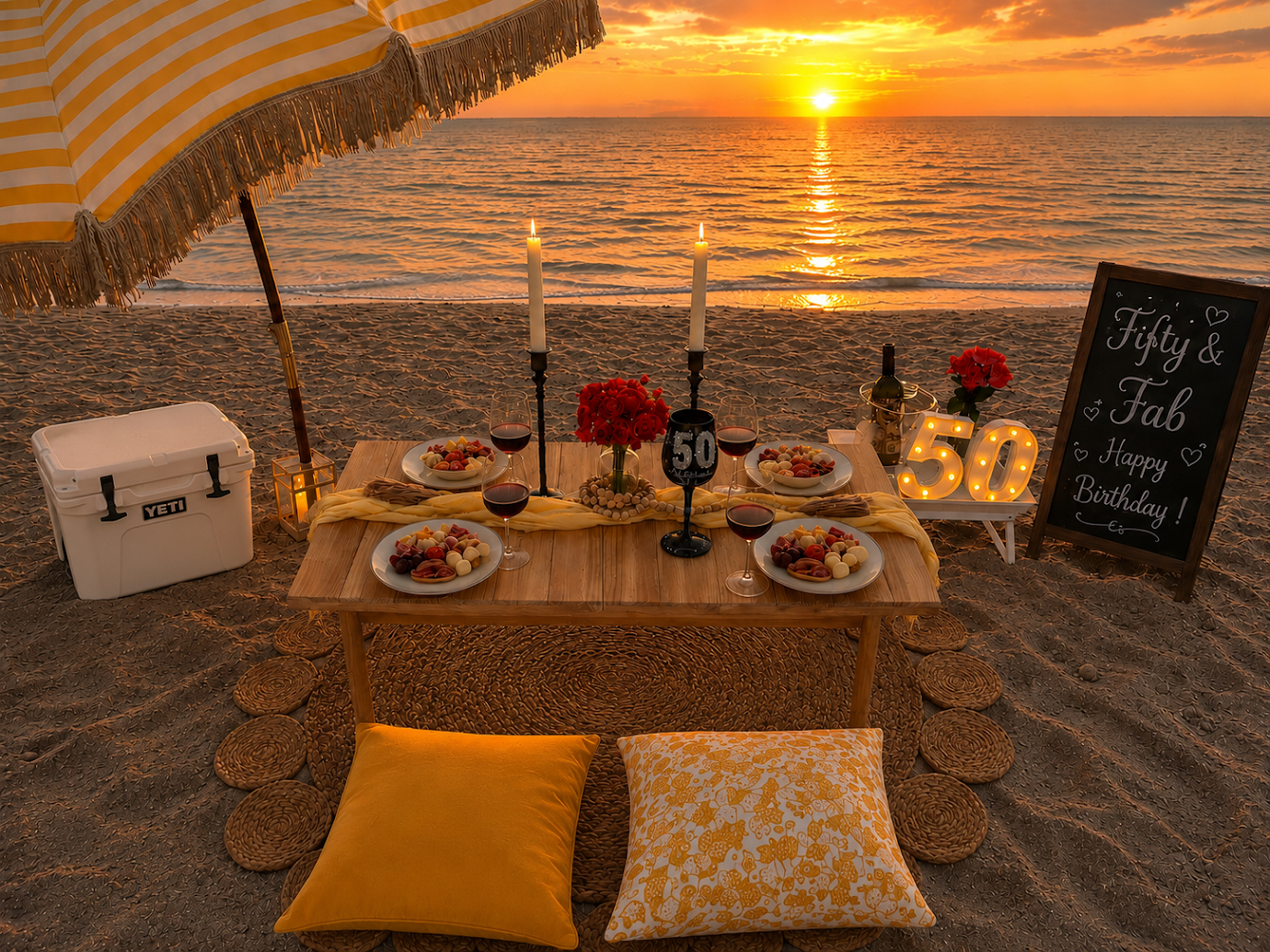 Low Boho Picnic Table view 5