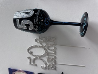 "50 & Fabulous" Wine Glass