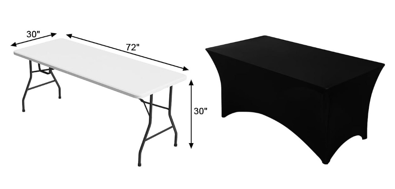 Elastic Stretch 6ft Table Cover view 2