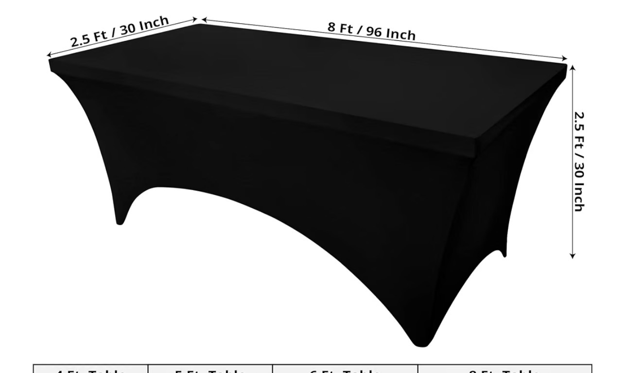 Elastic Stretch 8ft Table Cover
