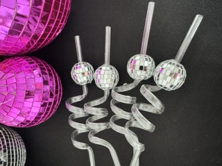 set of 4 Disco ball straws PURCHASE