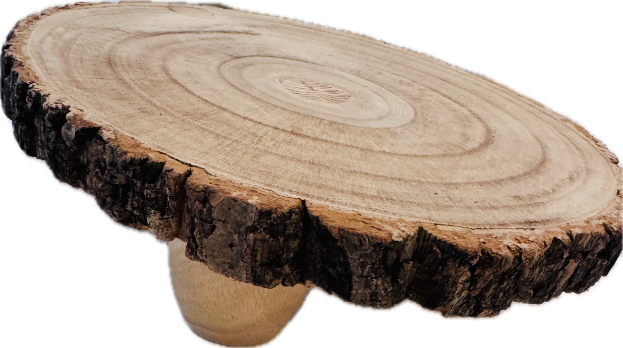 Wood Faux Tree Cutout Tray