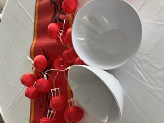 White Melamine Slanted bowls view 3