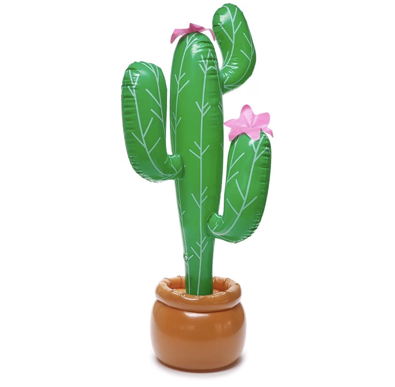 Inflatable plastic CACTUS with flower in Pot view 2