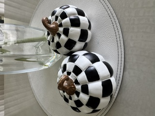 Checkered ( Dupe Makenzie- Childs ) Mini Pumpkins-2