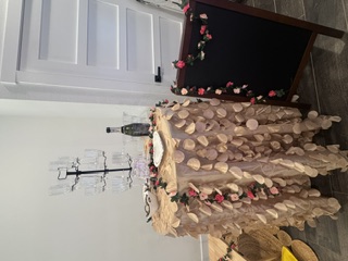 Champagne colored Bubble theme table cloth