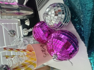 Pink 6in Disco Ball Décor