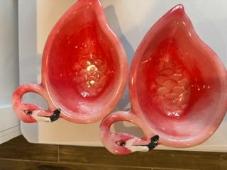 Flamingo Bowls/Tray set