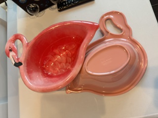 Flamingo Bowls/Tray set view 2