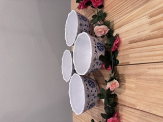 Set of 4 Condiment Bowls & 2 Platters— Greek Blue & White view 4