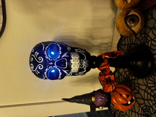 Halloween Black Skull lite up
