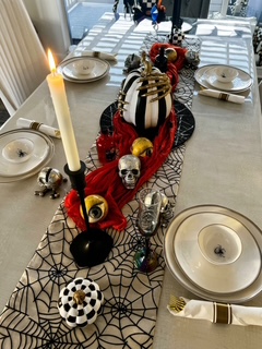 Halloween Spider Web Table Runner 70x12 view 3