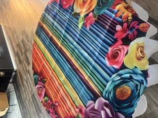 Mexican Flower Round Table cloth view 2