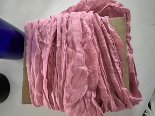 Pink /White Fray Cotton Cloth Napkins view 2