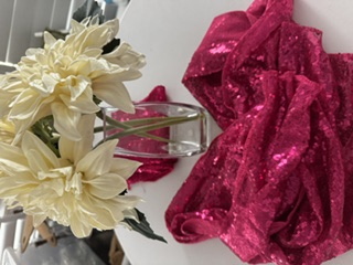 Pink Sequin Table Runner