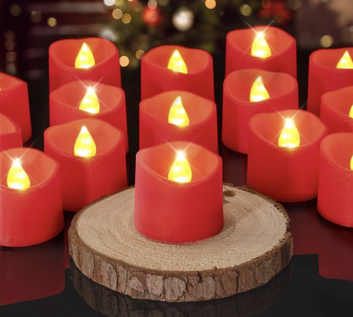 Red Flamless Tea Lights