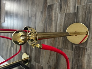 Set of 6 Stanchion Gold posts & 4 Red Velvet Ropes view 5