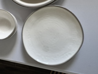 White Melamine Dinner, Salad plates & Bowls view 5